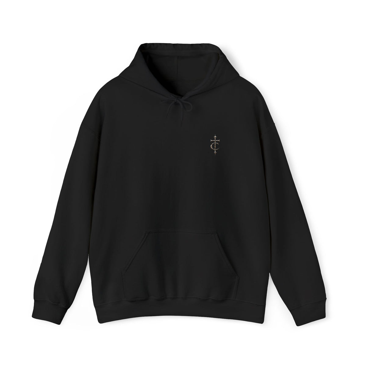 God’s Promise embroidered Christian hoodie in black