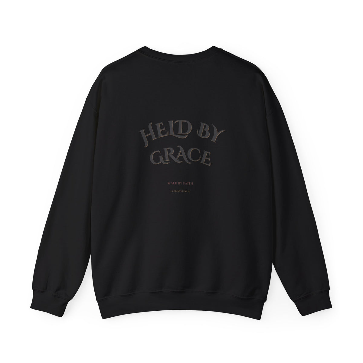 Black Held by Grace Christian crewneck sweatshirt