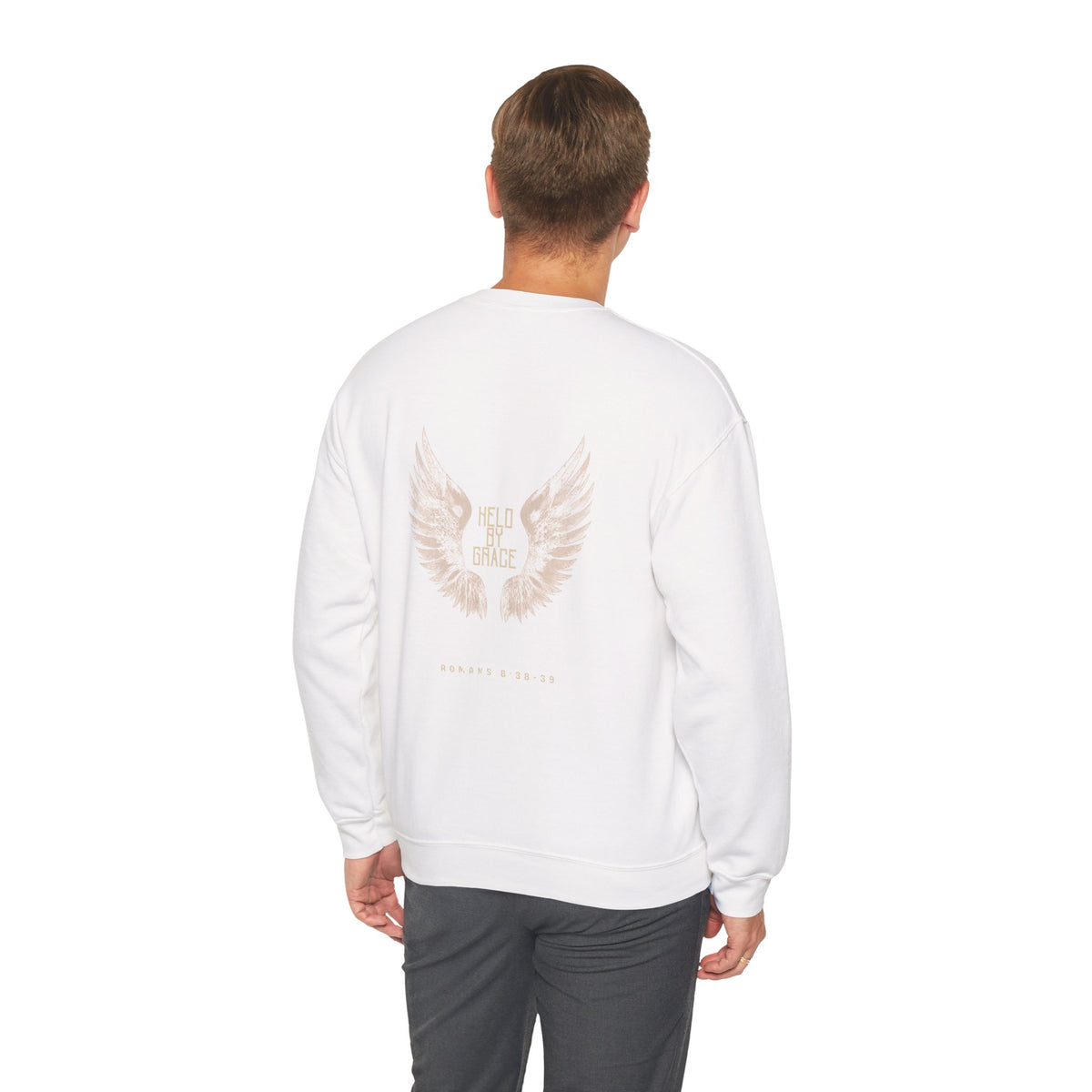 Held by Grace Angel Wings Crewneck Sweatshirt – Inspirational Christian Pullover