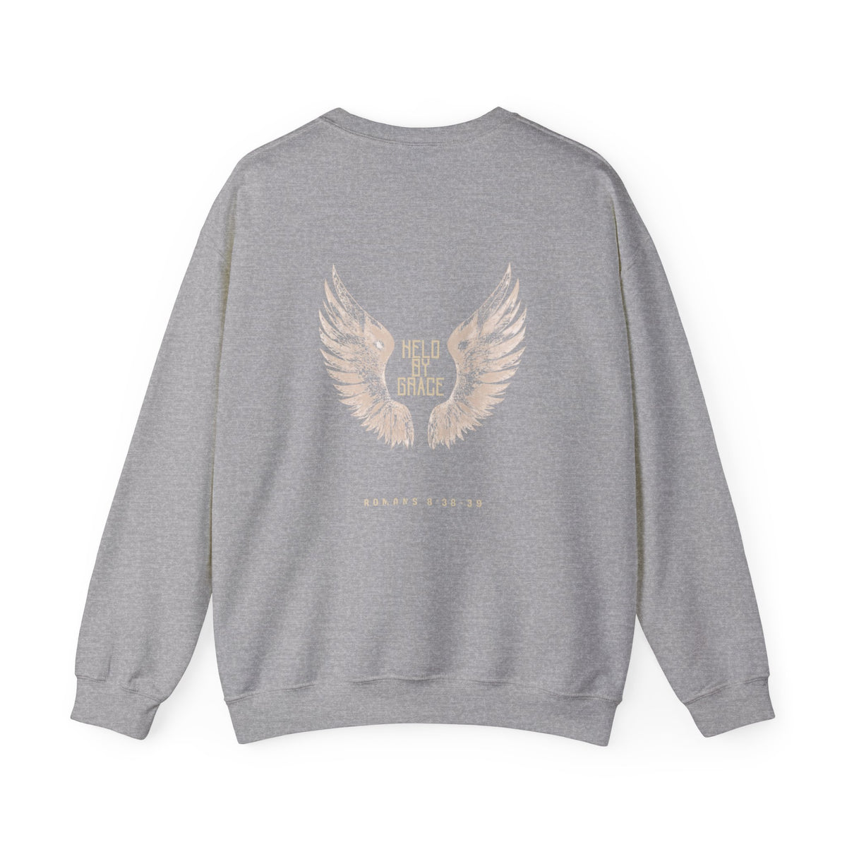 Held by Grace Angel Wings Crewneck Sweatshirt – Inspirational Christian Pullover