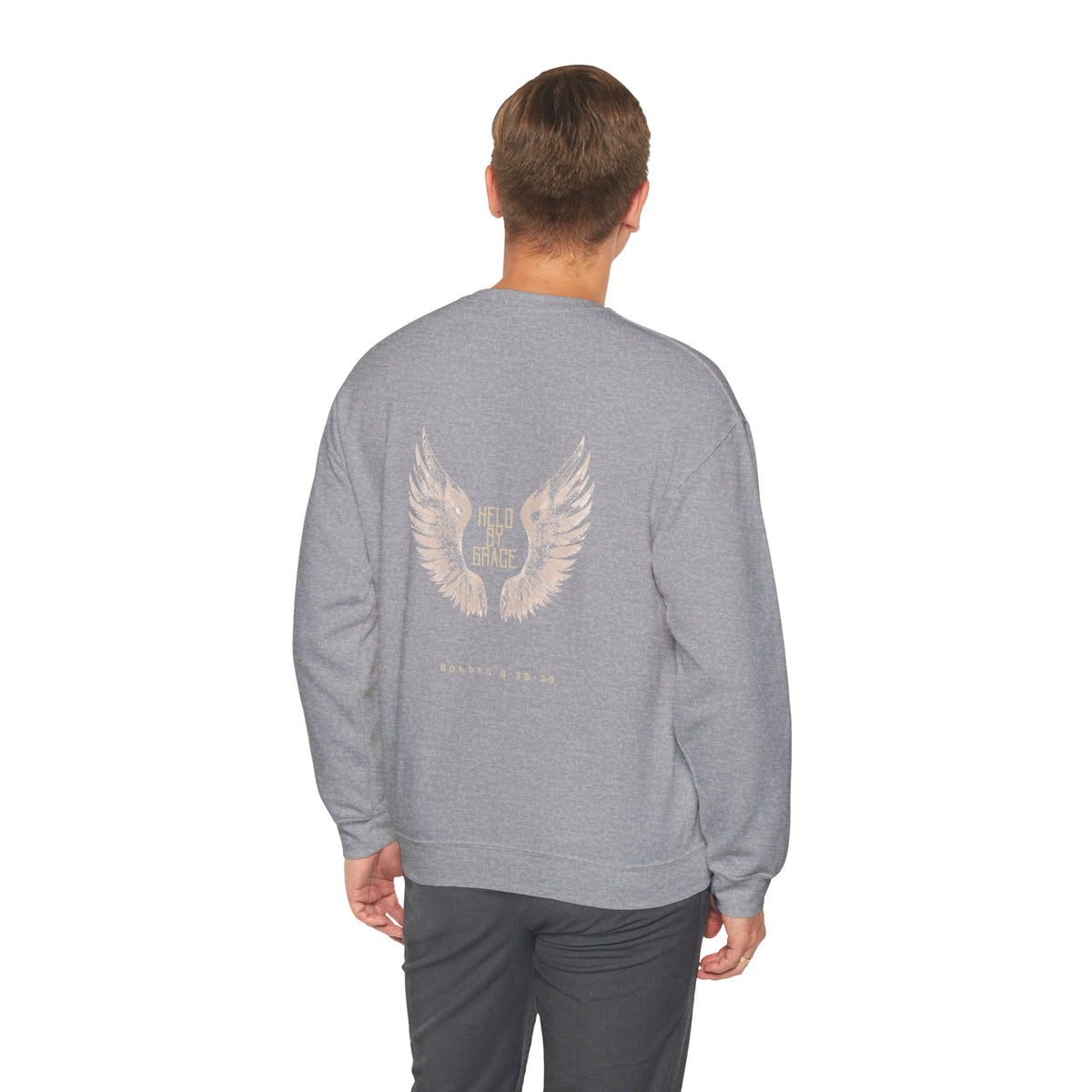 Held by Grace Angel Wings Crewneck Sweatshirt – Inspirational Christian Pullover