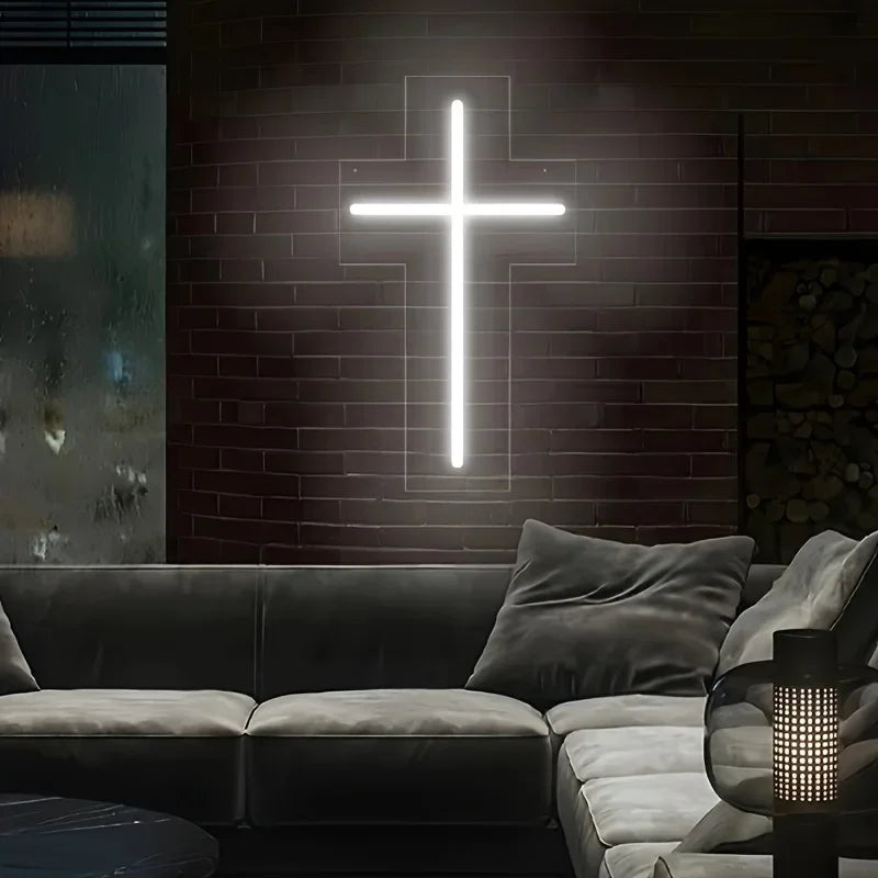 Covenant™ Jesus Cross LED Neon Sign – Christian Wall Decor for Home, Bedroom, Prayer Room, Church, Easter, Christmas, Weddings & Special Events