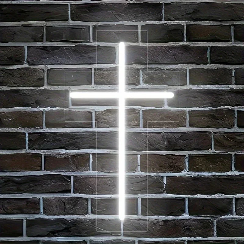 Covenant™ Jesus Cross LED Neon Sign – Christian Wall Decor for Home, Bedroom, Prayer Room, Church, Easter, Christmas, Weddings & Special Events