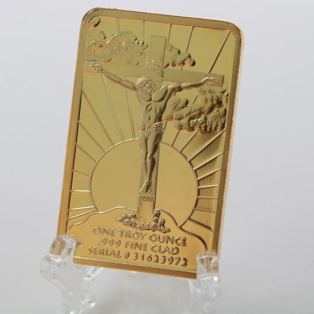 Covenant™ Last Supper Jesus Gold Bar – 1oz Replica Gold Clad Christian Commemorative Collectible, Faith Gift & Religious Keepsake