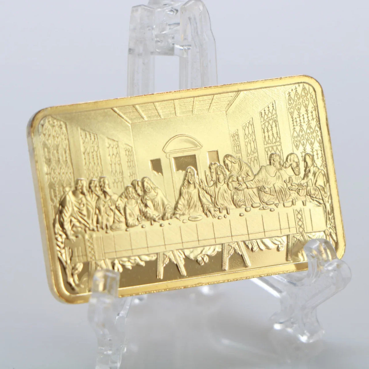 Covenant™ Last Supper Jesus Gold Bar – 1oz Replica Gold Clad Christian Commemorative Collectible, Faith Gift & Religious Keepsake