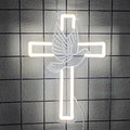Covenant Jesus Cross LED Neon Sign – Modern Christian Wall Decor Light for Bedroom, Home & Faith Gift